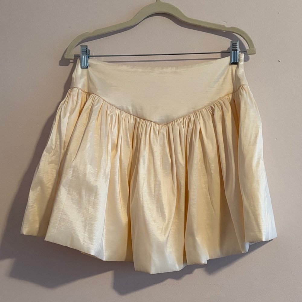 TACH Cream Mini Skirt